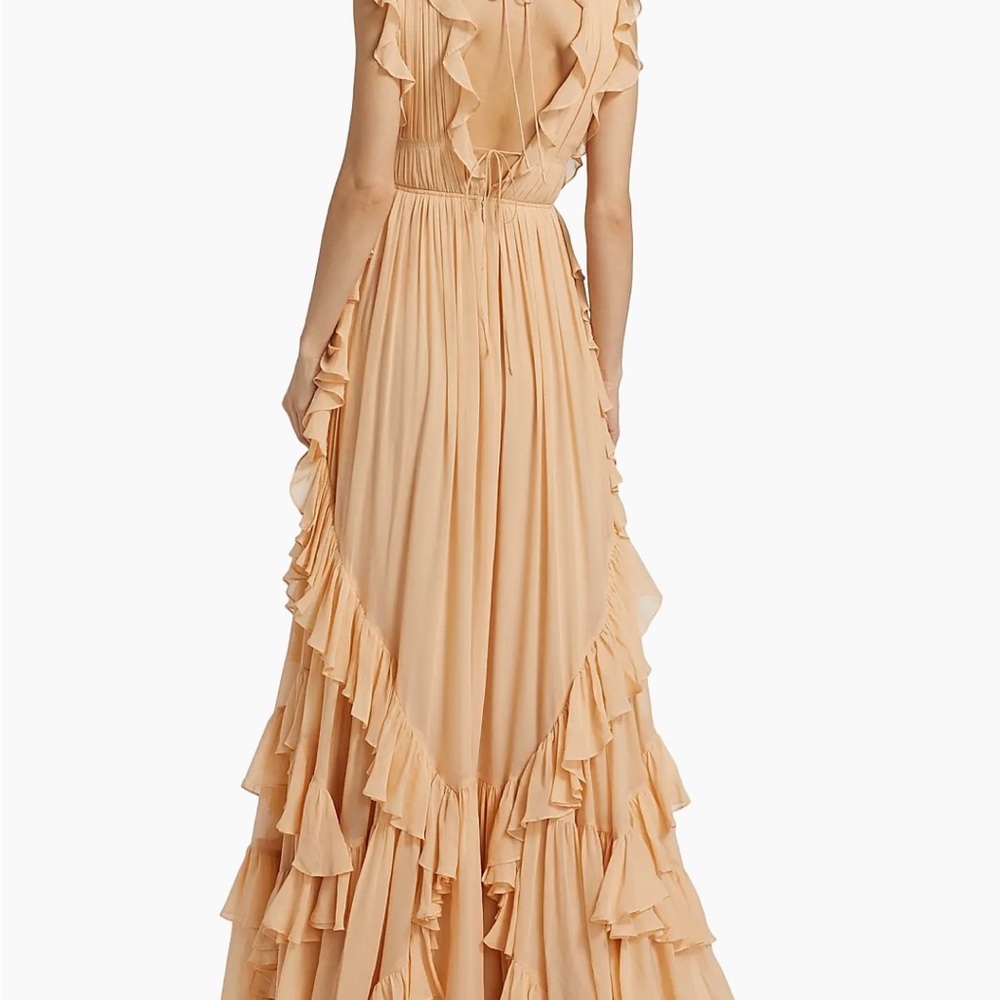 NWT Johnson Peach Ruffle Maxi Dress - Picture 5 of 6